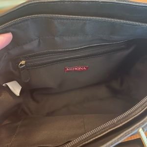 Merona Large Black Compartment Satchel, Shoulder bag